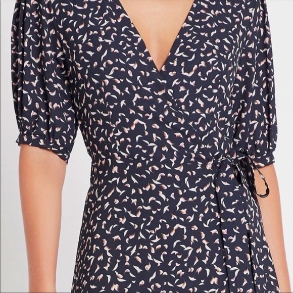 MISA Los Angeles | Andrea Wrap Dress Resort Petals Puff Sleeve NEW Size M - Picture 4 of 10